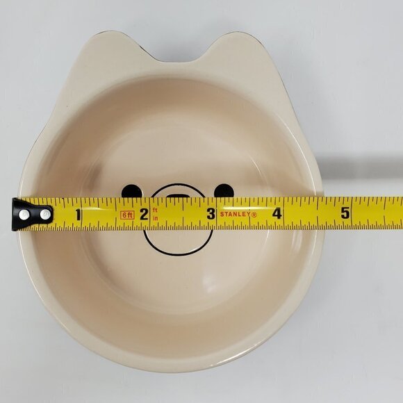 Ceramic Bear Pet Food Dish Pair of Feeder Bowls - Picture 6 of 7